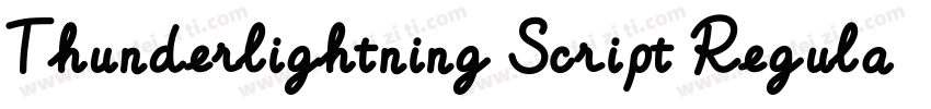 Thunderlightning Script Regular字体转换